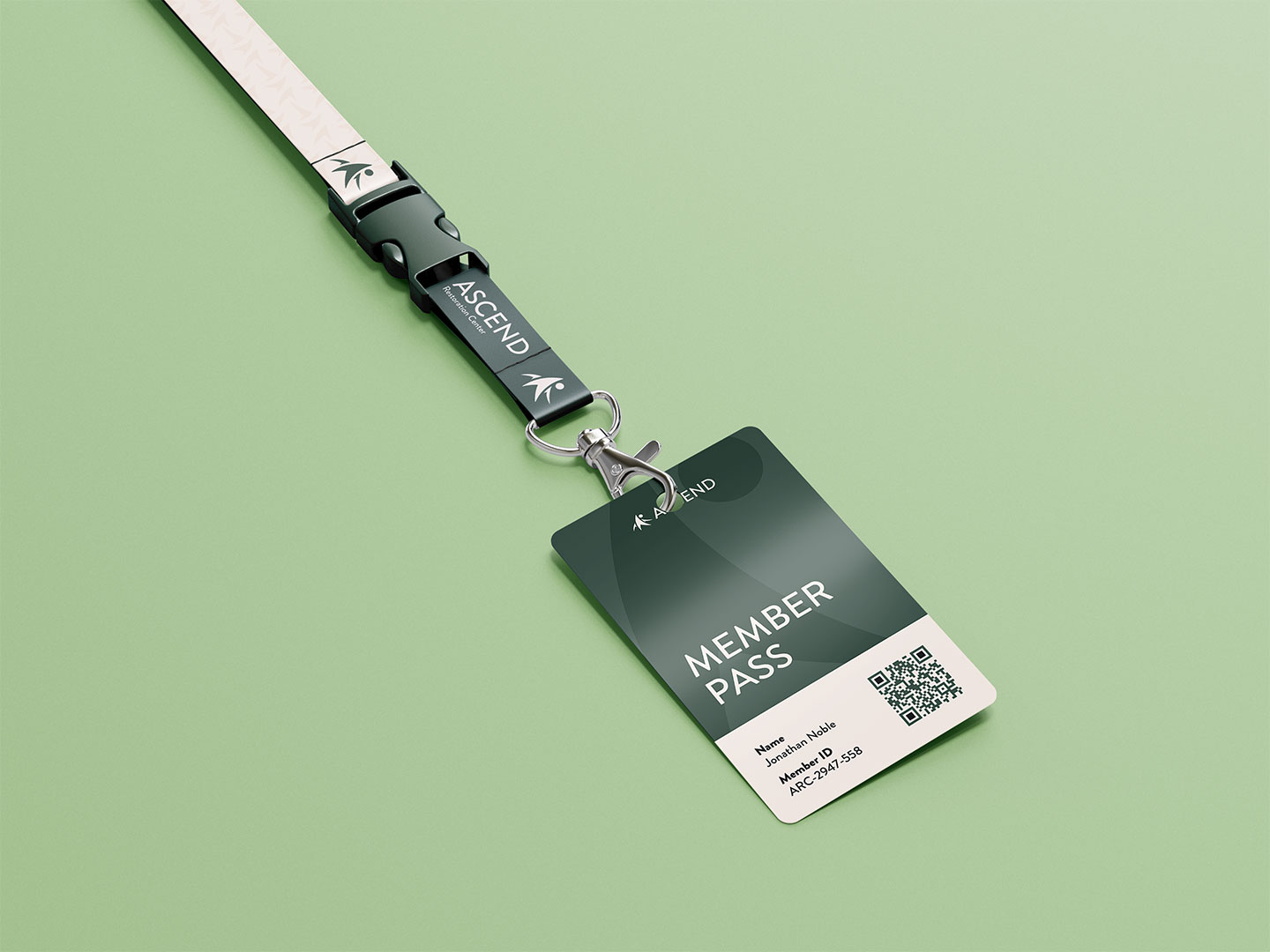 Ascend member lanyard badge