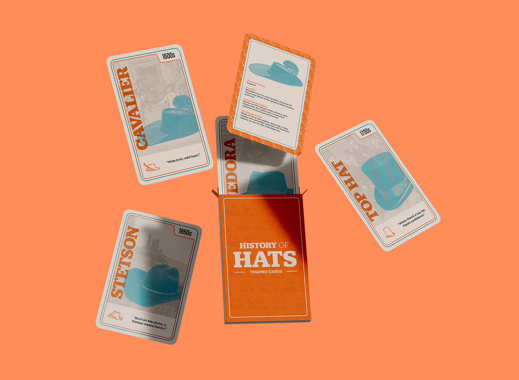 History of Hats full deck of collector's cards