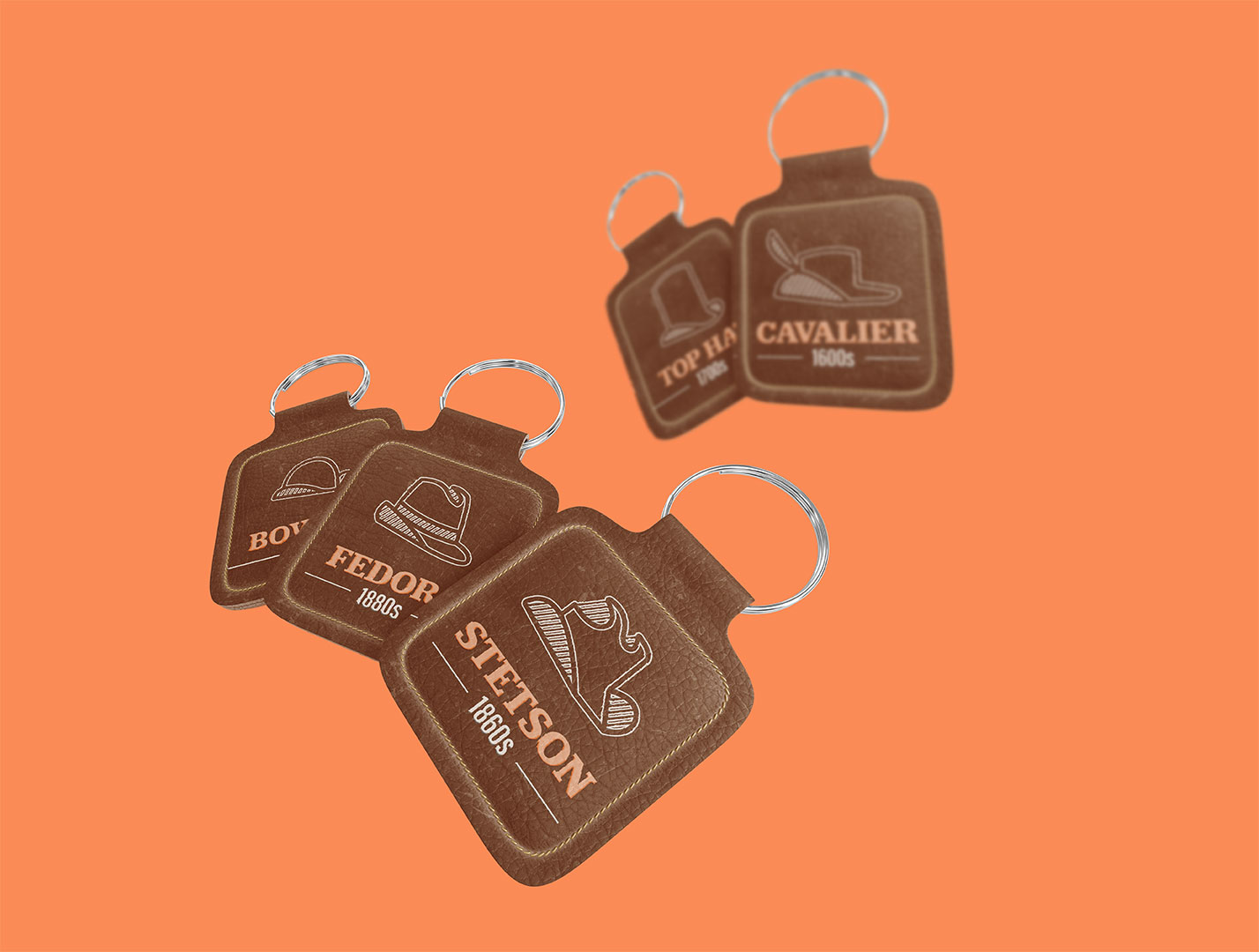 History of Hats collector keychains