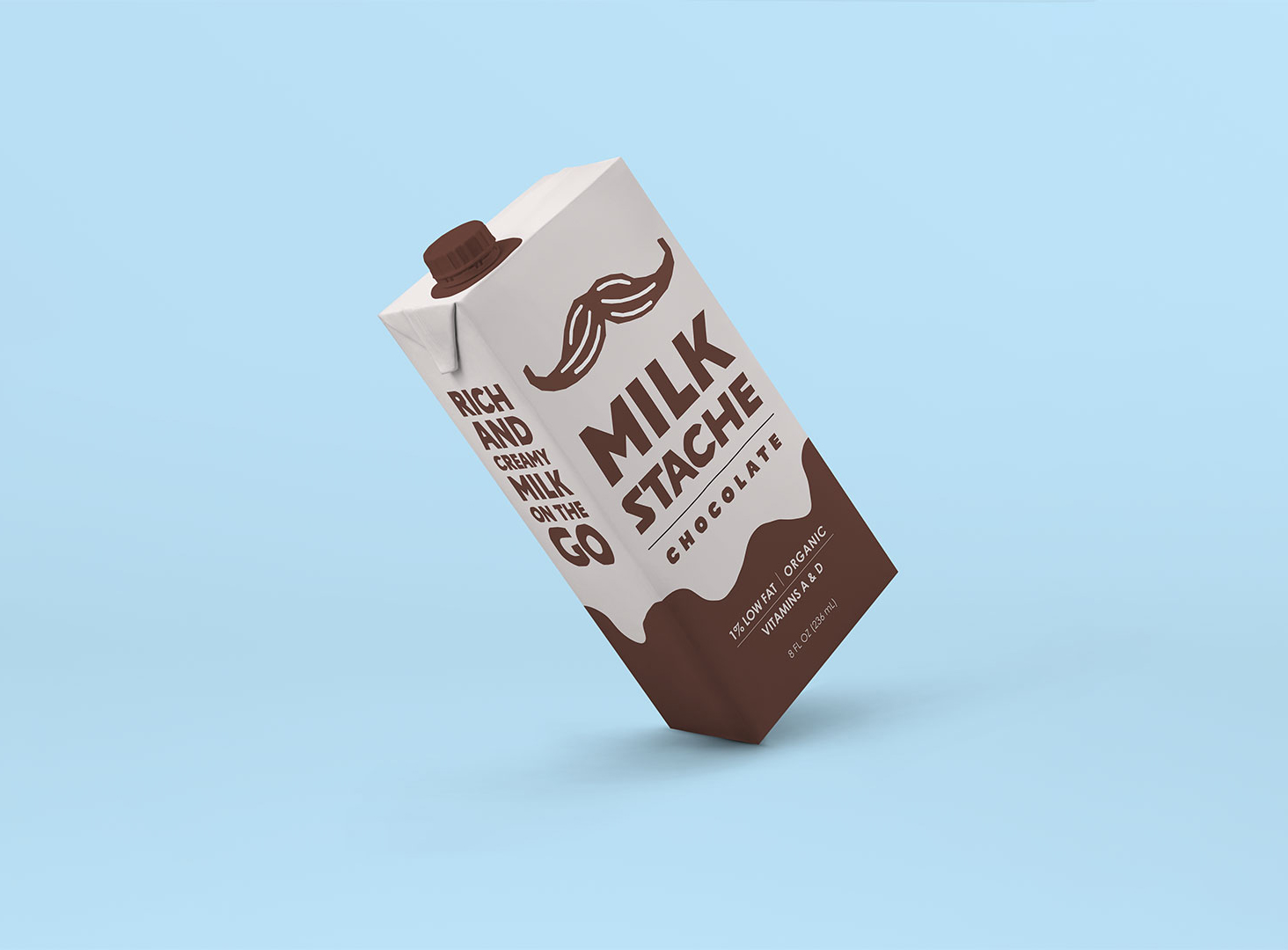 Chocolate MilkStache kid carton