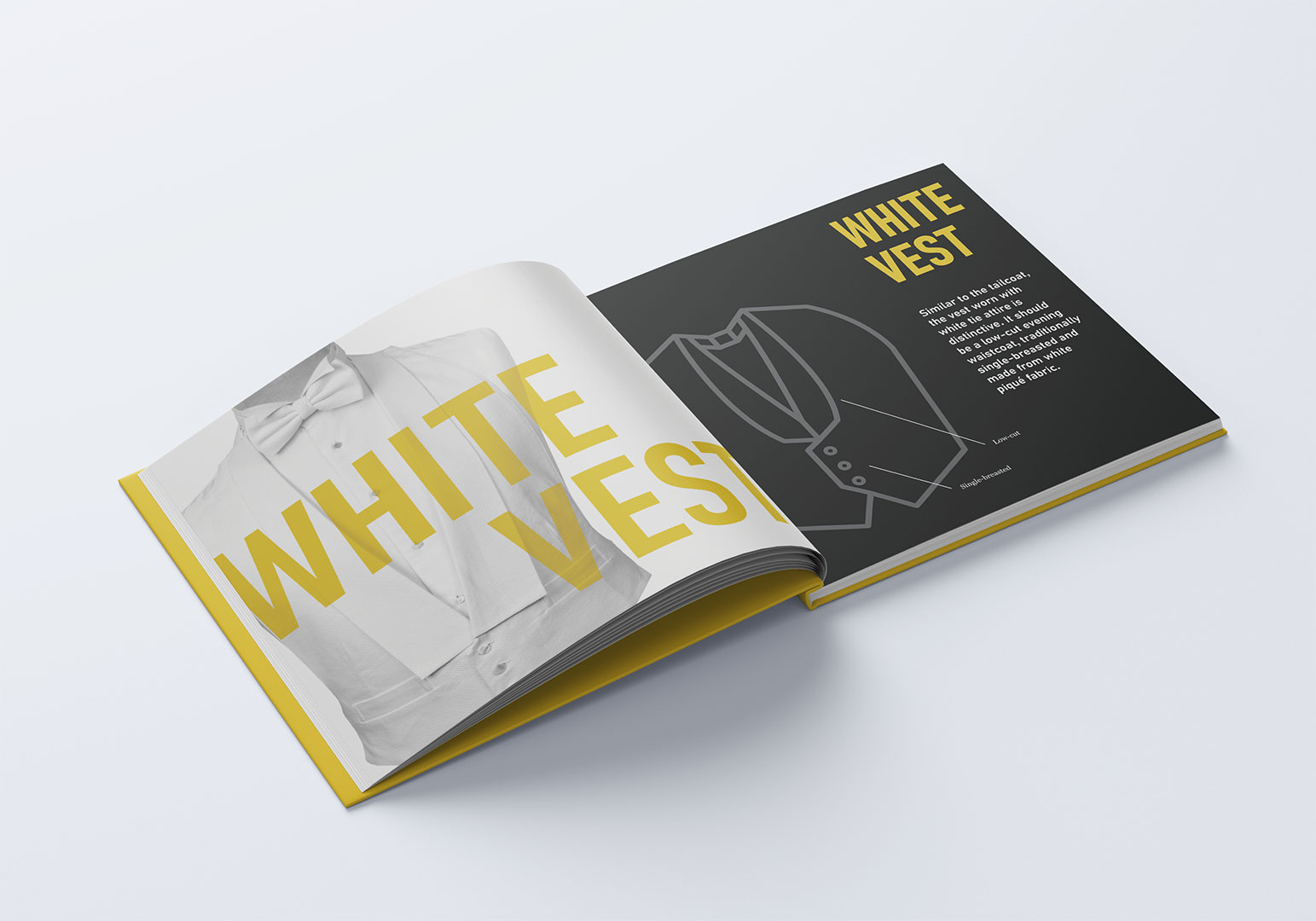 Gentleman's Guide to White Tie vest book spread