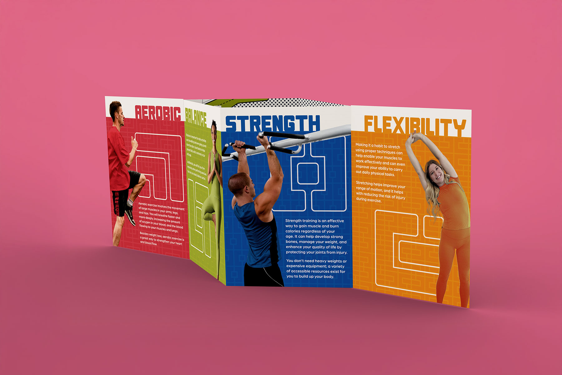 Con Ganas zine side with four pillars of exercise