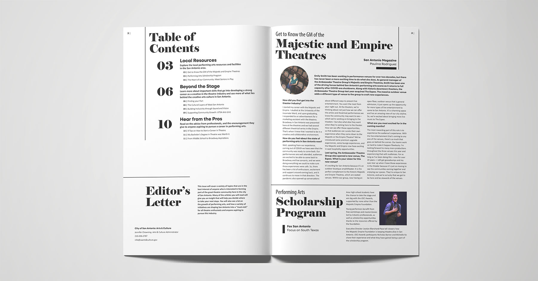 Creative Club magazine spread
