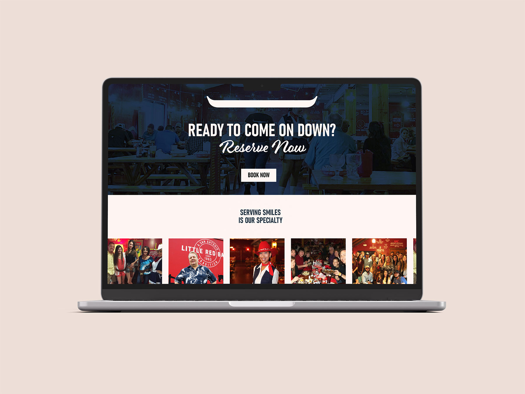 Little Red Barn Steak House website on desktop